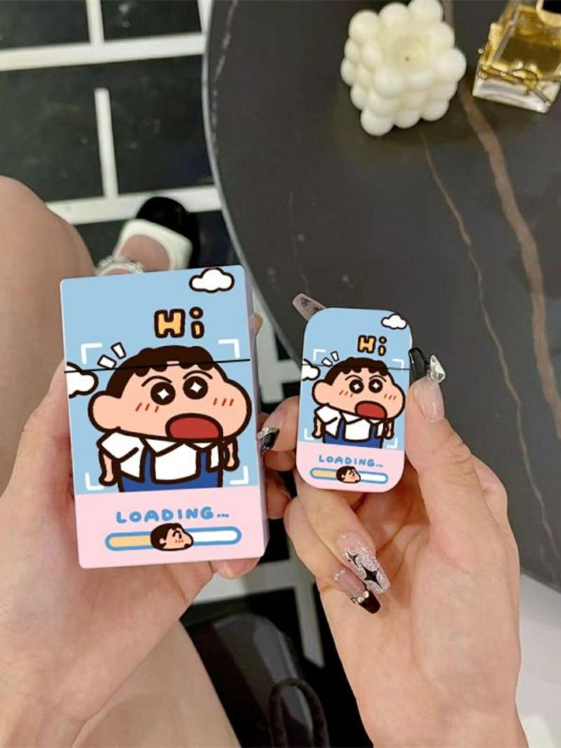 Tändare Och Rökverktyg |   Nyckelring Med Söta Crayon Shin-Chan Tändare Och Cigarettfodral I Rosa, Bärbar Design, Populär Bland Influencers, 20-Pack, Perfekt Present Till Pojkvän. Tändare Och Rökverktyg Tändare Och Rökverktyg