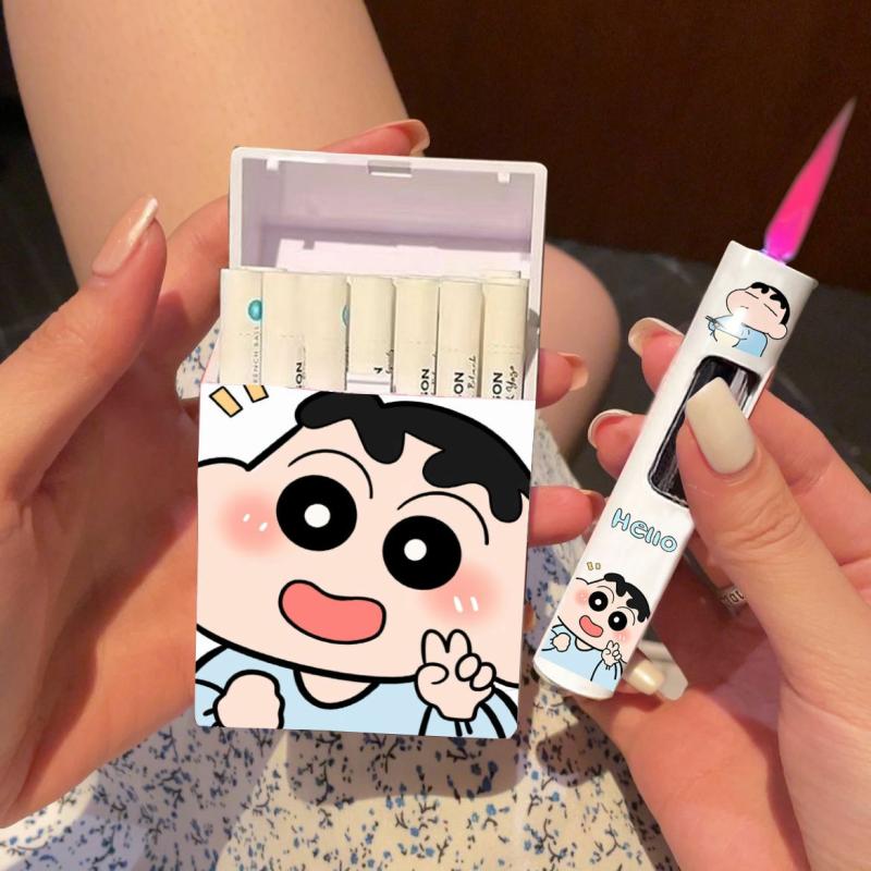 Tändare Och Rökverktyg |   Söt Crayon Shin-Chan Tändare I Hög Kvalitet, Instagram-Vänlig Parmodell, Tjock Cigarettask Med 20 Stycken, Perfekt Present Till Pojkvän, Hållbar. Tändare Och Rökverktyg Tändare Och Rökverktyg